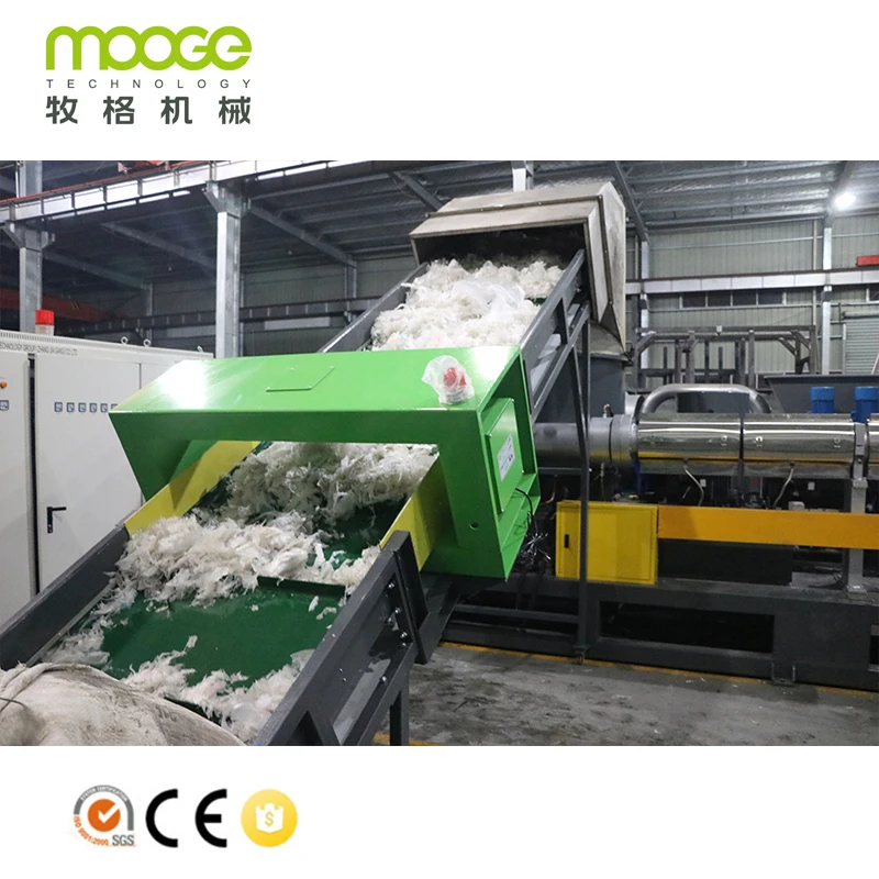 Factory Direct Selling HDPE LDPE Film Bag Single Stage Granulation Production Line