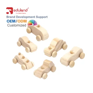 EDULAND Custom Unfinished Eco-friendly Gift Box Pegged Puzzles Kids Education DIY Drawing Painting Car Kit Toys Ages 24m+