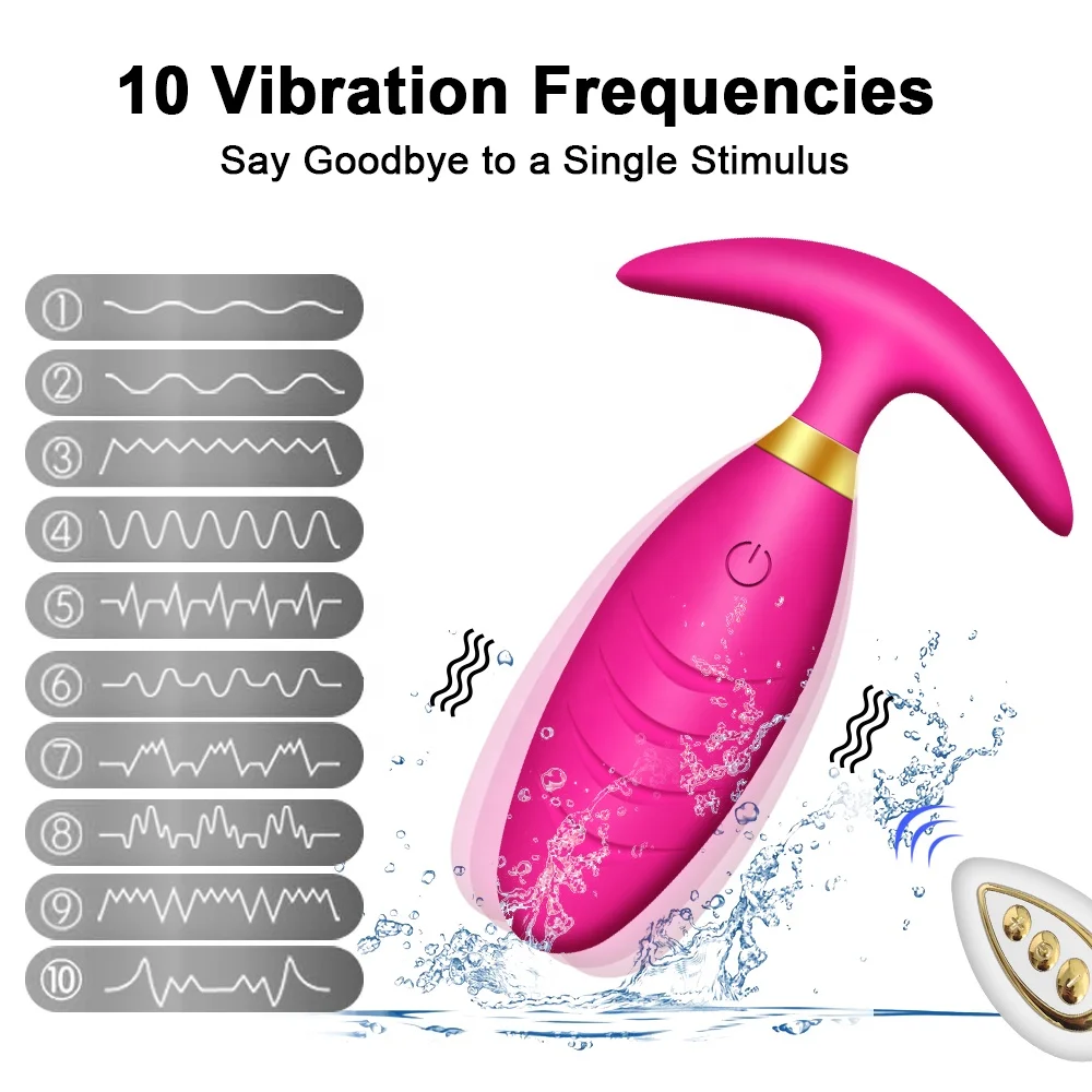 Wearable Silicone Anal Butt Plug Bullet Vibrator Wireless Remote Control  Prostate Massager Sex Toys for Women Men Adult