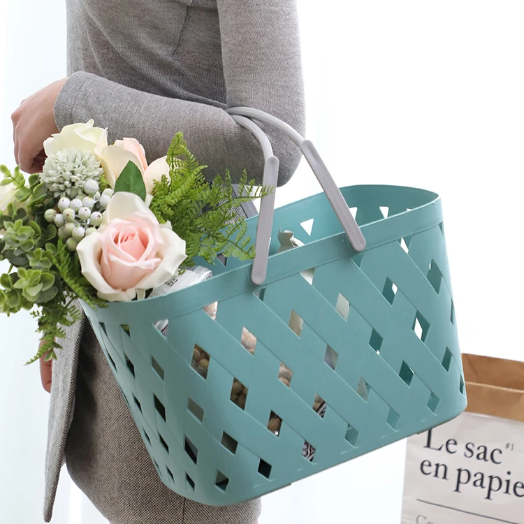 Корзина для белья органайзер грязной одежды пластиковая корзина хранения корзины из полиэтилена с ручкой в ванной