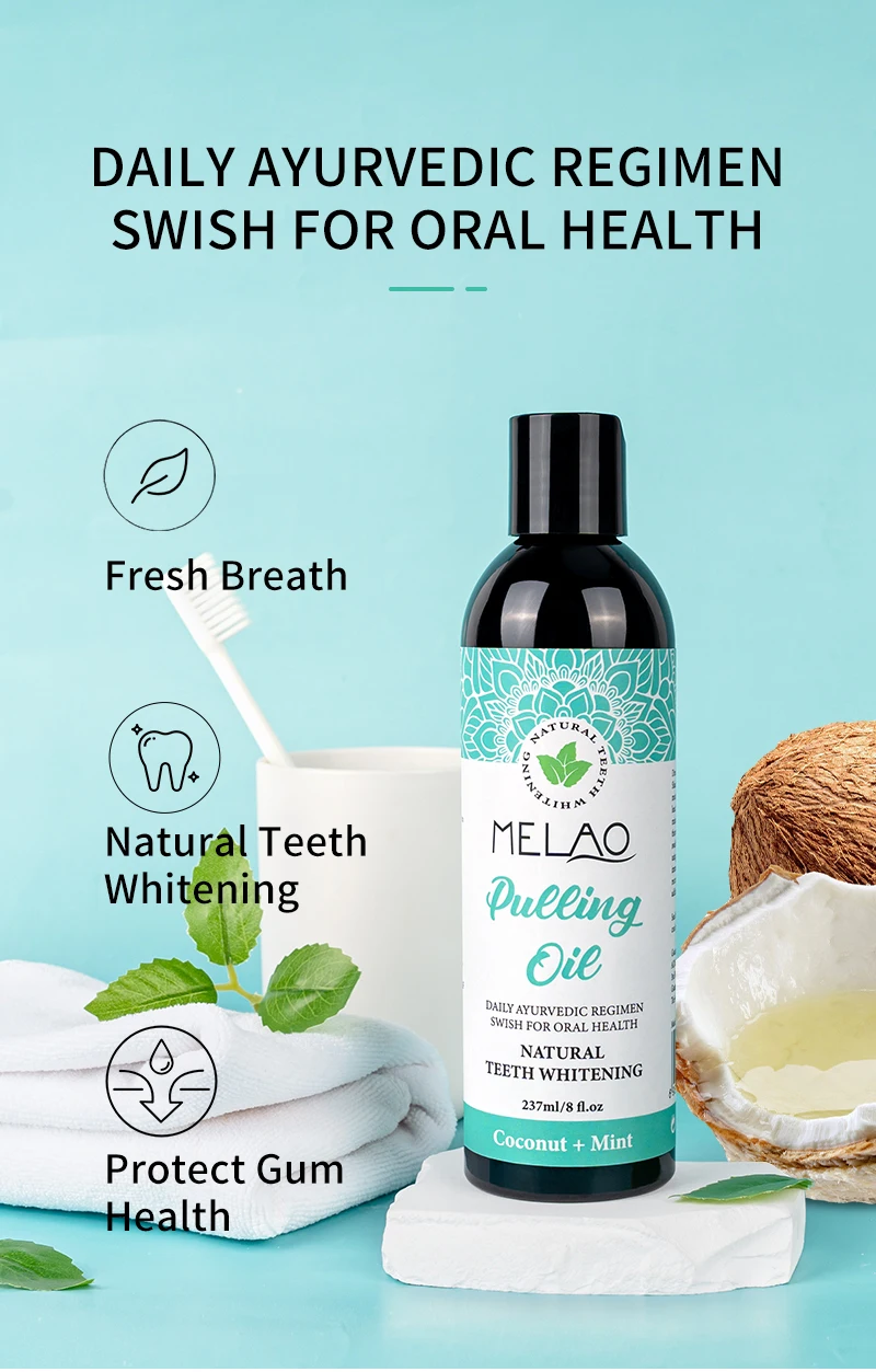 Oem Mouth Wash Oral Care Pulling Oil With Coconut Oil And Peppermint