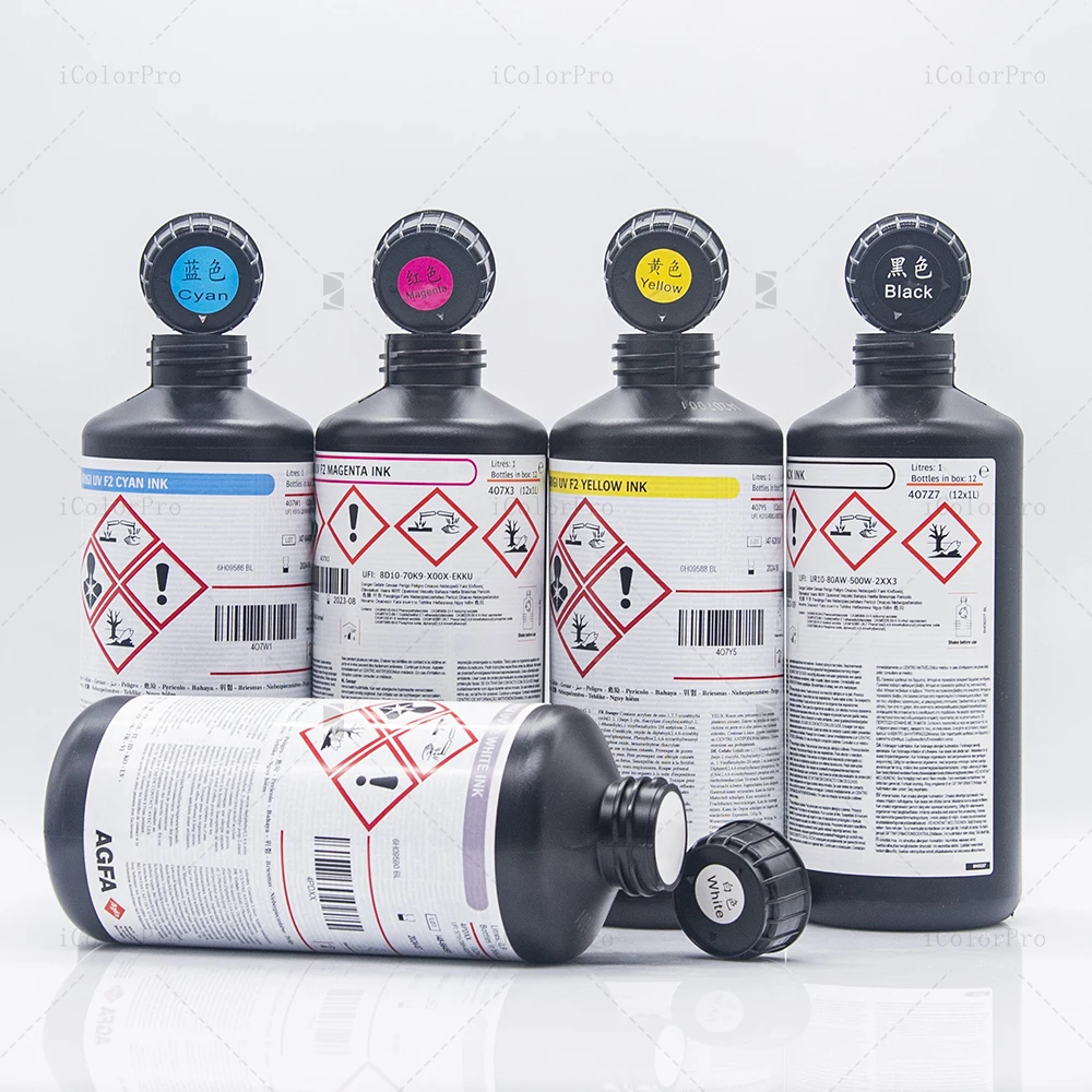 AGFA Soft Magenta UV LED Printing Ink for Toshiba Ricoh Gen5 Epson Konica KM1024 508GS Printhead Print Head Printer