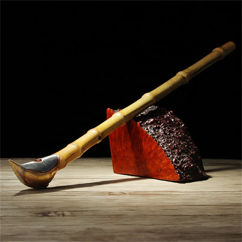 bamboo tobacco Alibaba.com: MUXIANG al0007 Bamboo Smoking Pipe, Handmade with Durable  Brass Bowl: Ideal for bulk purchasing with customizable logo options