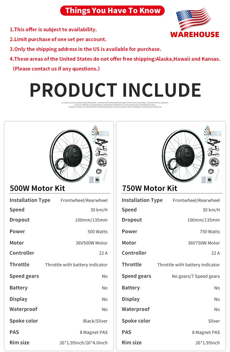 e bike kit 500w