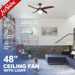 1stshine Ceiling Fan Hot Sale 2026 Antique Style Indoor Lighting Retro Ceiling Fan with LED Light