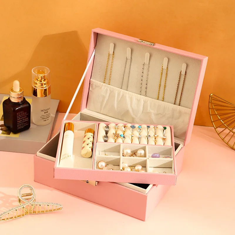 Luxury Custom Original Wooden Ring Watch Necklace Box Jewellery Case