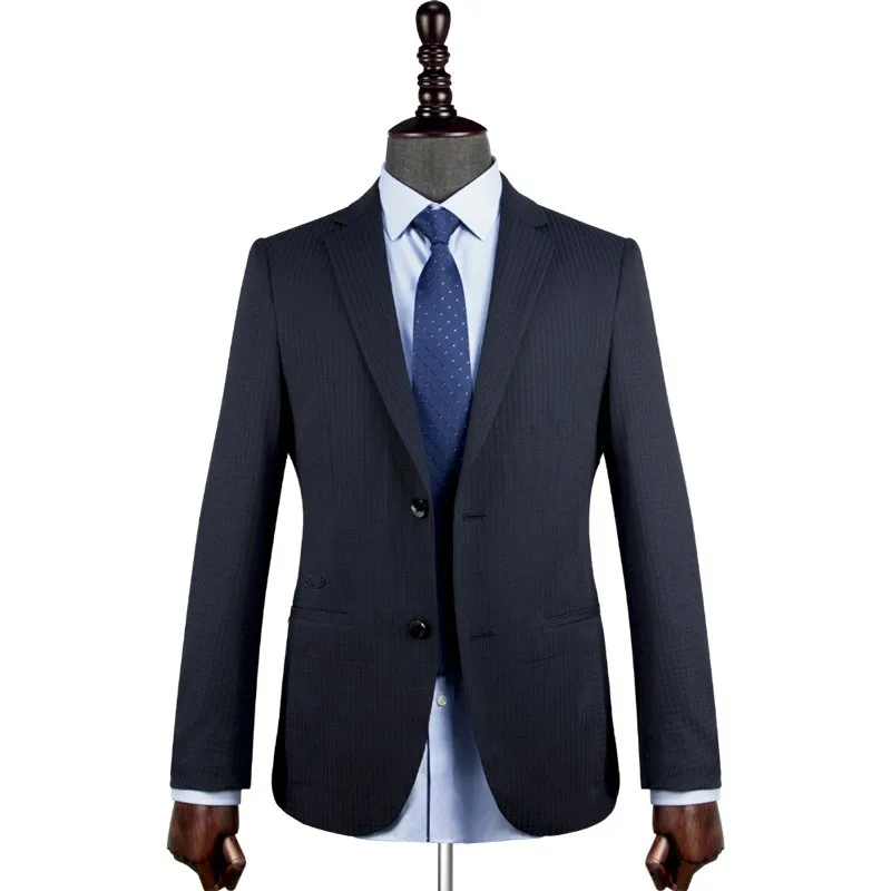 2024 Spring and Autumn business casual jacket slim-fit Anti-wrinkle flat collar custom mens suit manufacture