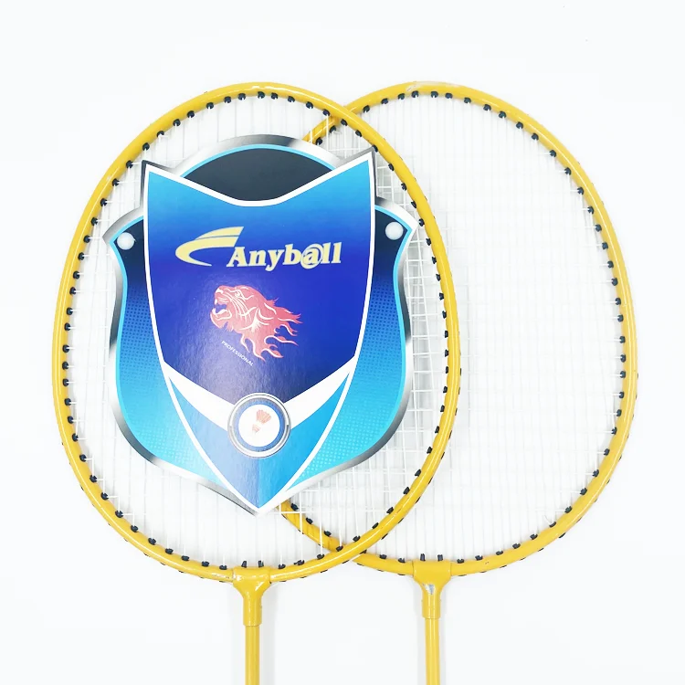 Woven Cover Steel Badminton Racket Brand Anyball 206 Racket Low Price for Sports  Offensive Type (Heavy Tip & Hard Rod) details