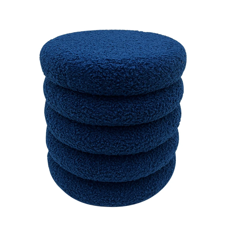 Fashion Custom Round Storage Ottoman Footstool Chair Velvet Ottoman Set