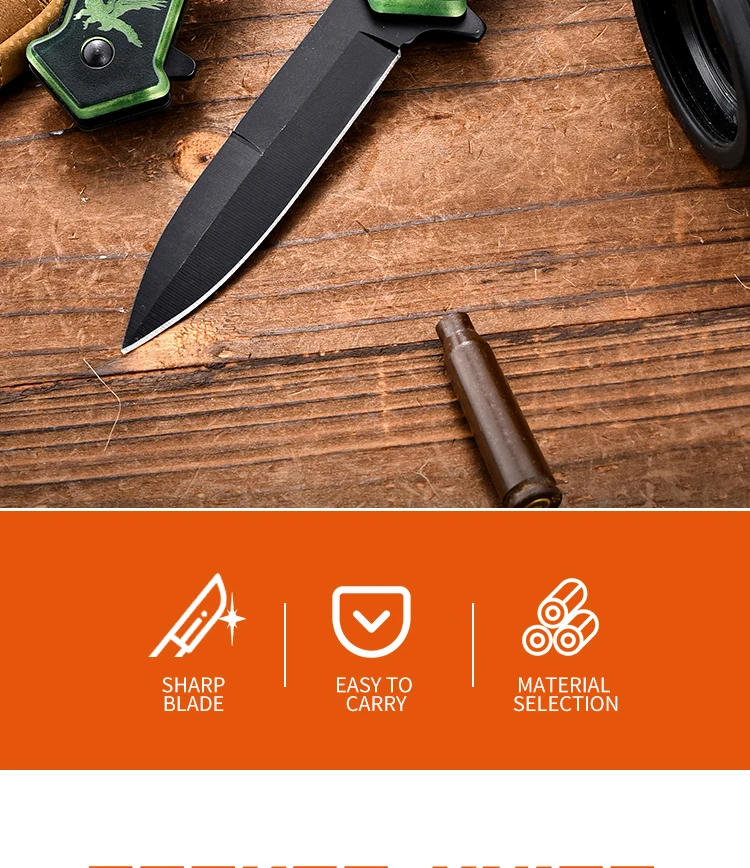 New Design Luminous Folding Knife Camping Hunting Survival Fluorescent