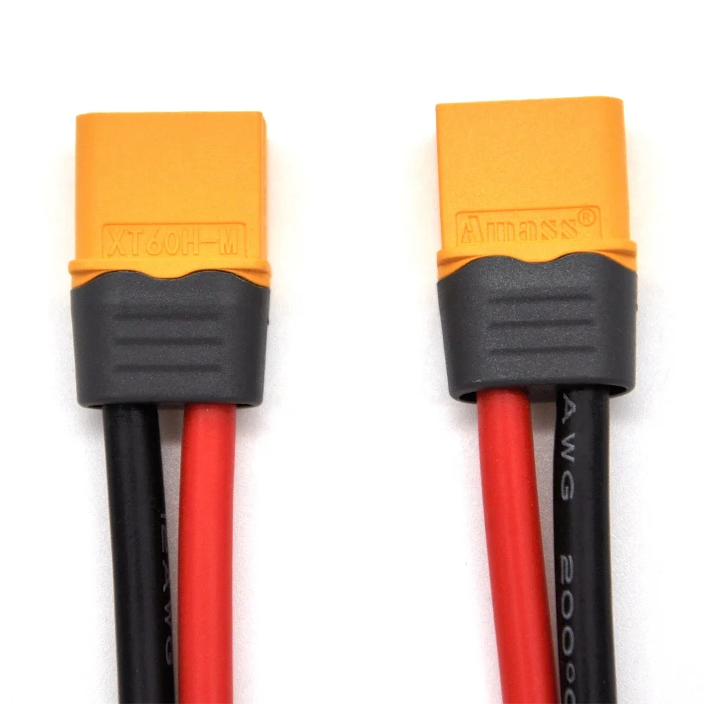 Conector Xt60 YACSEJAO 2 Pares De Conectores De Batería XT60H Hembra Y Macho, 12AWG, Latón Chapado En Oro, DC 500V, 30A, Amarillo, RC Drone Car Lipo Cargador De Batería ESC Xt60 Connector