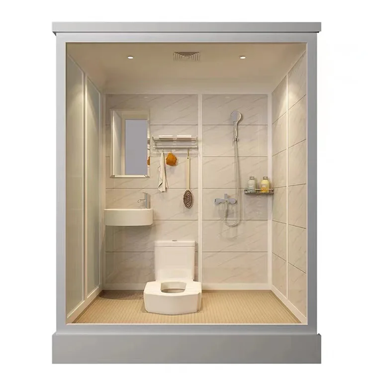 Prefab Square Round All In One Modular Completed Shower Room Cabin With