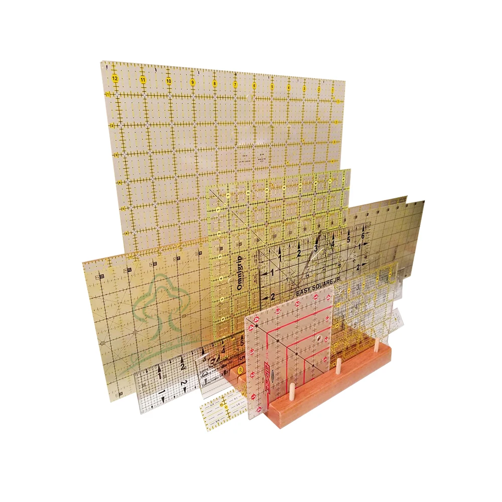 Деревянная подставка-органайзер для линейки для стёганых изделий, настольная подставка с держателем для катушки