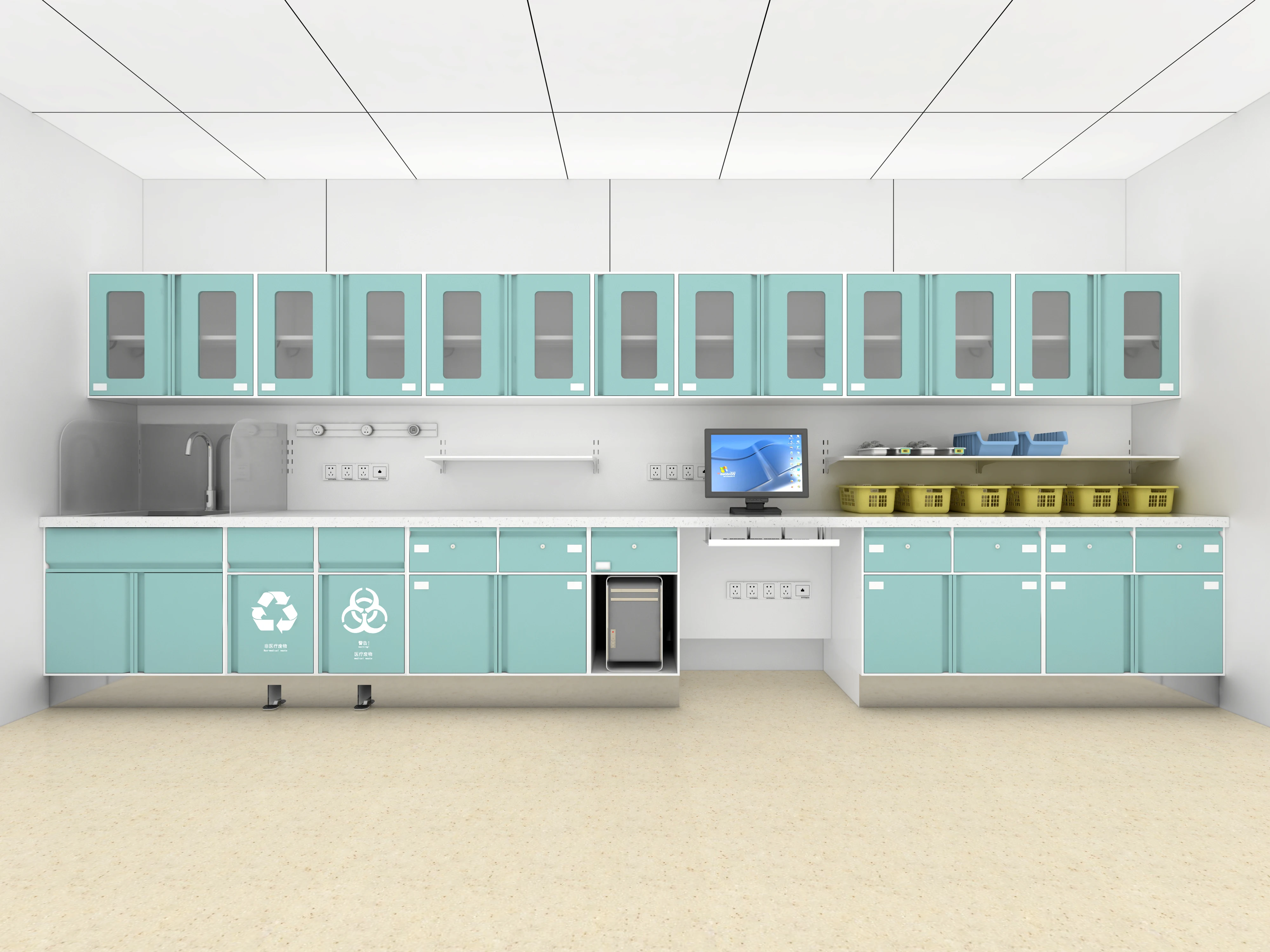 Customized Modern Stainless Steel Hospital Cabinet for Schools Hotels Hospitals-Global Industrial Solution 4