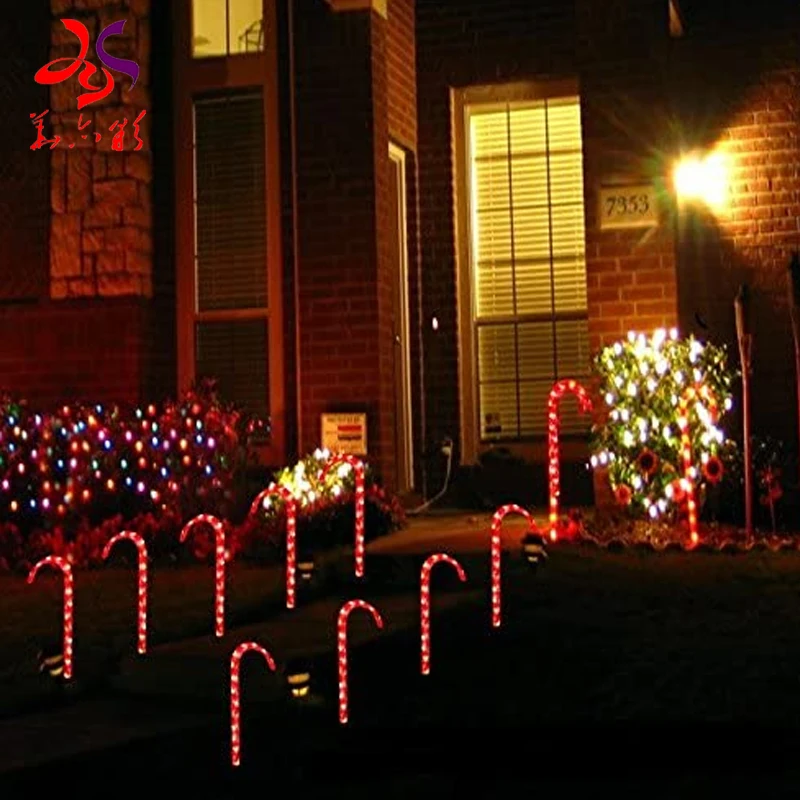 屋外クリスマスデコレーションジャイアントキャンディケインLED