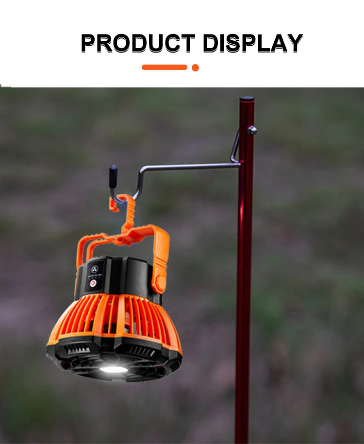 2021 Hot Sale Rechargeable Table Fan Portable Led Camping Lantern With Ceiling Fan Camping Fan