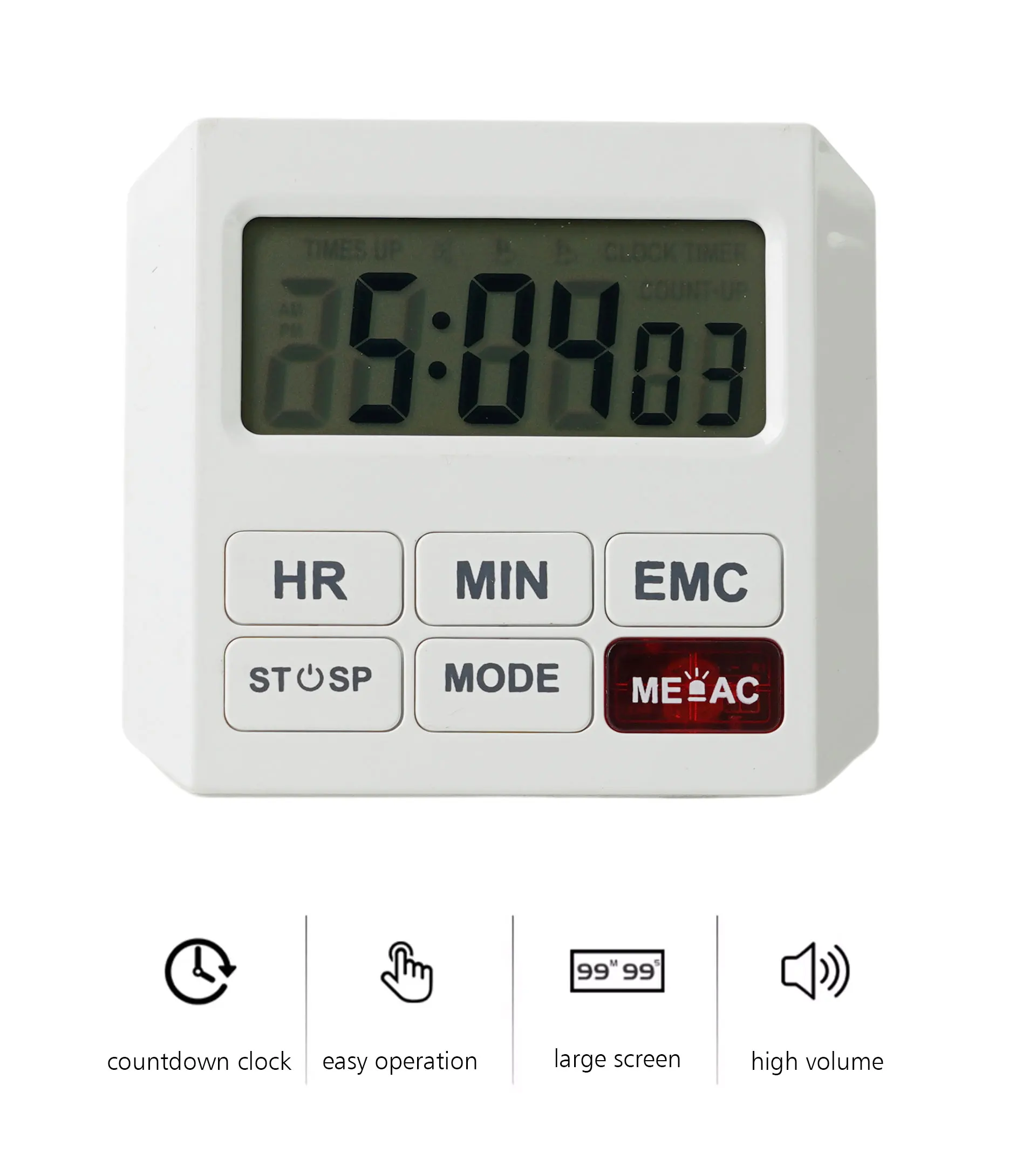 Cheap Gift Ultrathin 3D Geometric Bezel Design Flashing Lights Silent Multi-functional 2-set Electronic Alarm Clock Timer