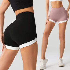Women New Yoga Shorts Biker Sports Cloth High Waist Seamed Scrunch Butt Legging Gym Fitness Push up Yoga Shorts