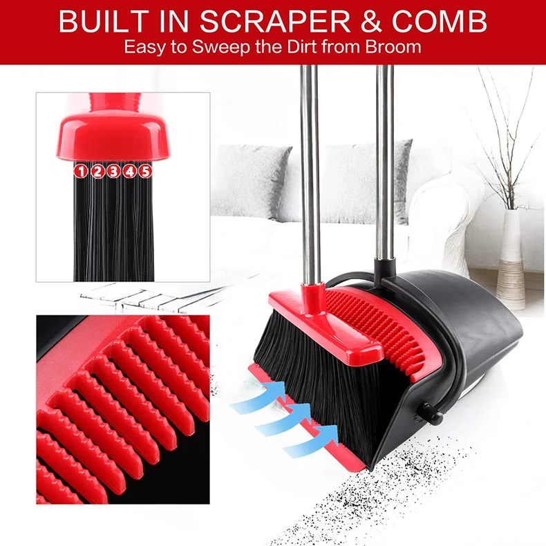 Standing Upright Grips Sweep Set With Lobby Broom Combo Set Rotatable ...