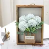 Chrysanthème boule bleue + cadre photo