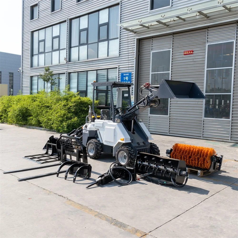 HT-L28 Díosóil/Geata Beag Luchtóir Skid Steer Roimhe Is Mín Ceithre Róth Típ Articulated Réadaithe Teascópach Luchtóir le haghaidh Réad