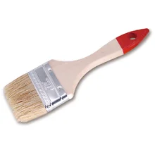 Diy Grade White Natural Bristle Paint Brush with Wooden Handle & Tinplate Customizable OEM Supported