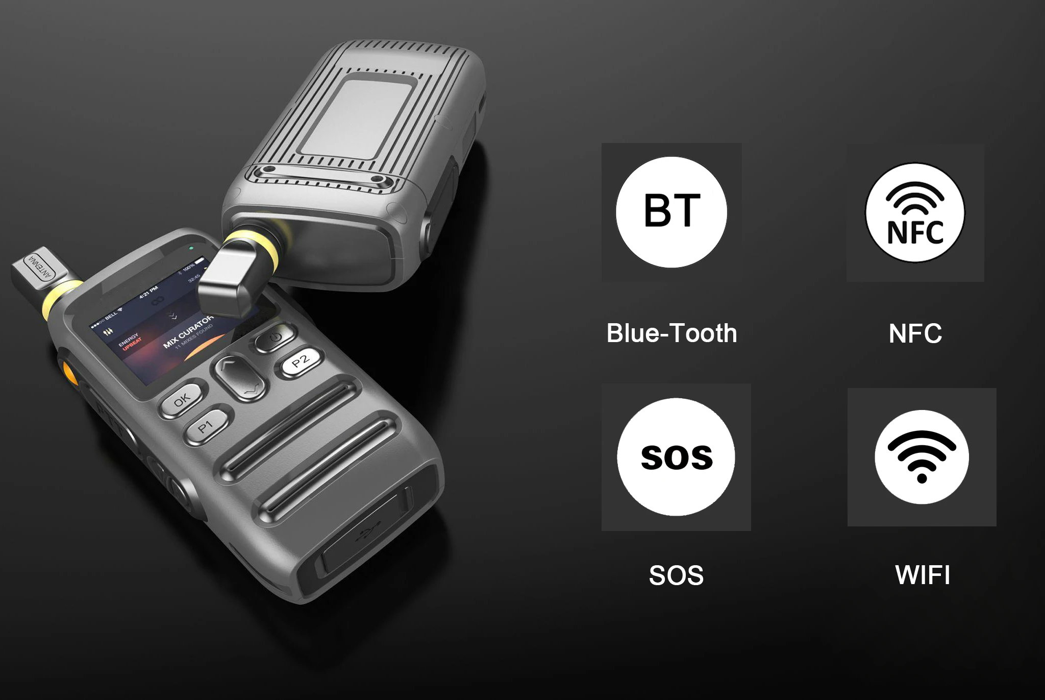 Gt700 Zello 4g Lte Radio Wifi Gps Real Ptt Android Walkie Talkie With