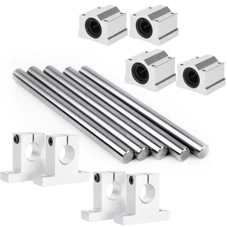 Cylindrical Guide Linear Slide Rail 3mm Stainless Steel  Linear Shaft Rod Guide Support 20mm Block Bearings for CNC Machine