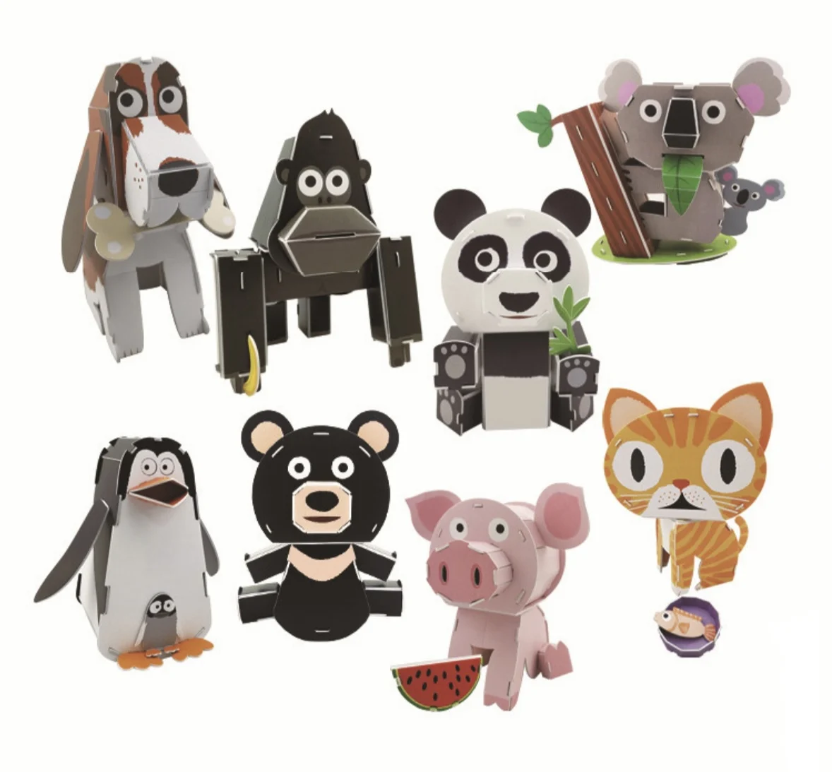 Diy Assembled Cartoon Animal Theme 3d Eva Foam Paper Puzzle Toys ...