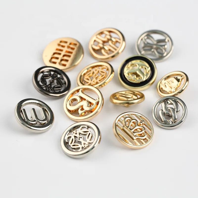 Factory Wholesale High Quality High Custom Golden Buttons Manufacturer Gold Metal Sewing Buttons for Garments - Image 4