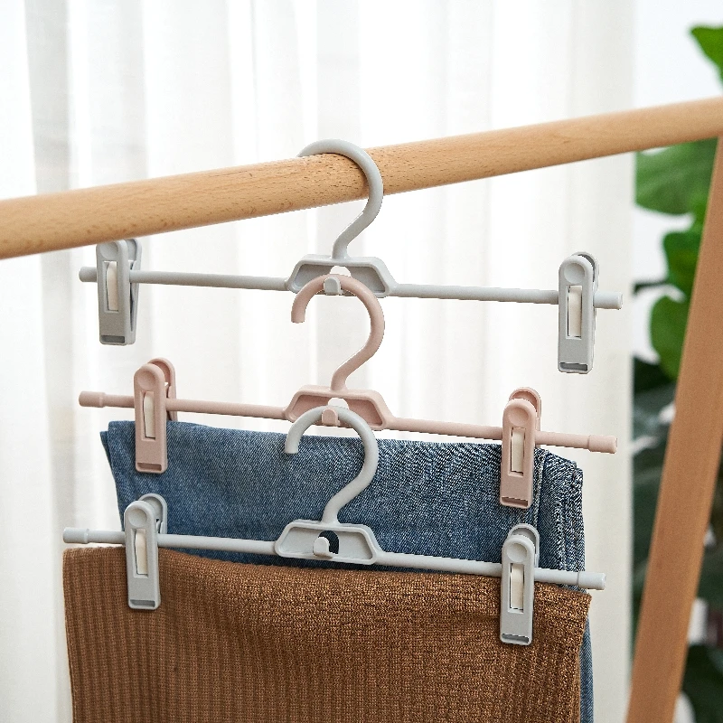 SOLELY Multi-function Plastic Pants Socks Trousers rack Hanger with Clips