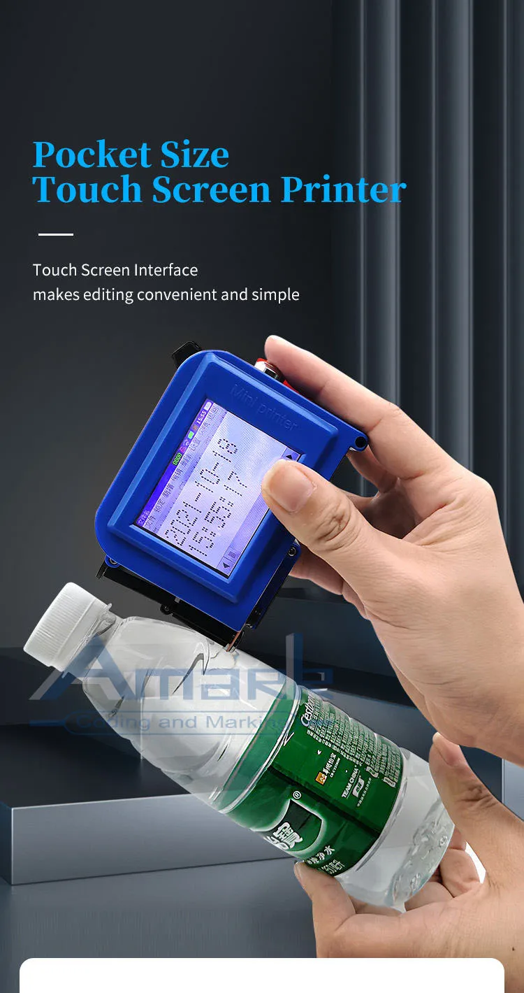 Wood Plastic Glass Handheld Printing Batch Code Manual Bottle Label ...