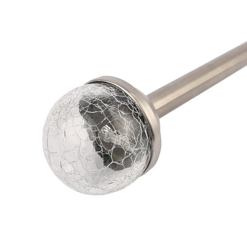 Solar Power Color Changing LED Glass Crystal Crackle Ball Lights for Outdoor Garden Path