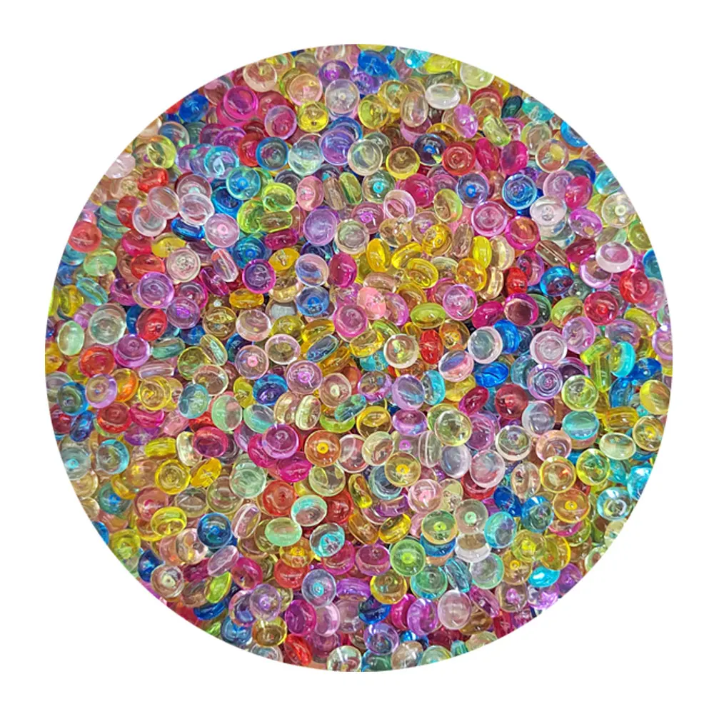 acrylic loose fishbowl beads plastic oblate