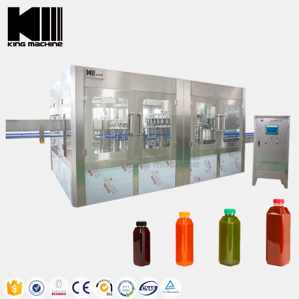 King Machine Professional Supplier Bottle Water Juice Carbonated Drink Beverage Filling Packing Machine Production Line