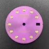 Purple Dial Gold Applied Indices