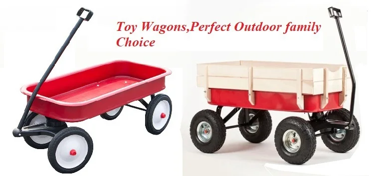 Giantex All Terrain Cargo Wagon Wood Railing Kids