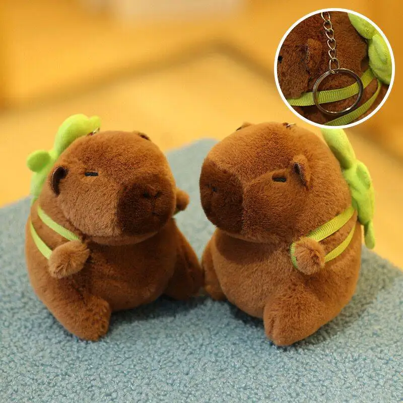 Peluche Capibara 30cm: Giocattolo Morbido Con Zaino E Tartaruga Staccabile, Regalo Per Bambini E Ragazze - 2