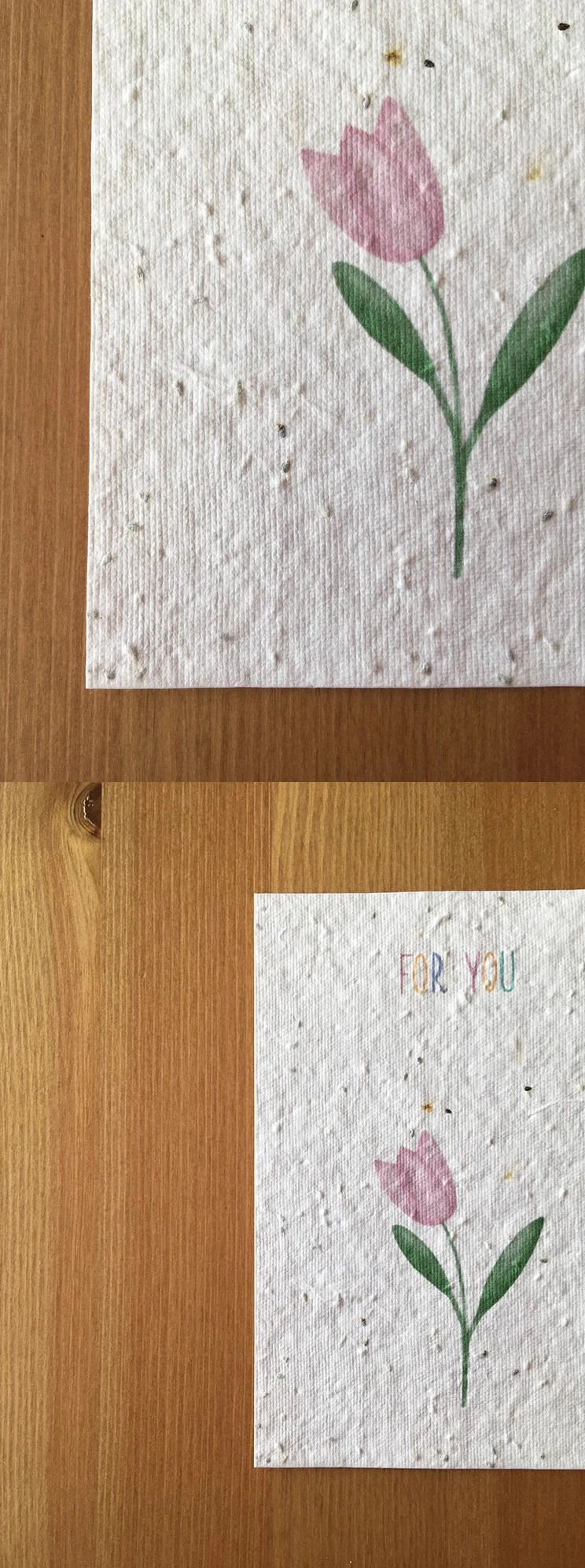 Desen promotional custom seed paper customer size ecological paper card