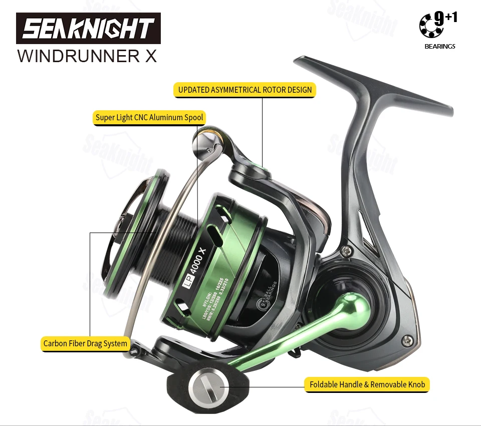 SeaKnight Brand WR3/WR3X Series 5.2:1 Spinning