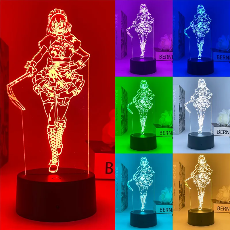 LED Anime Light Attack on Titan Captain Levi Ackerman Figure 3d  Illusion Multicolor Acrylic Night Lights