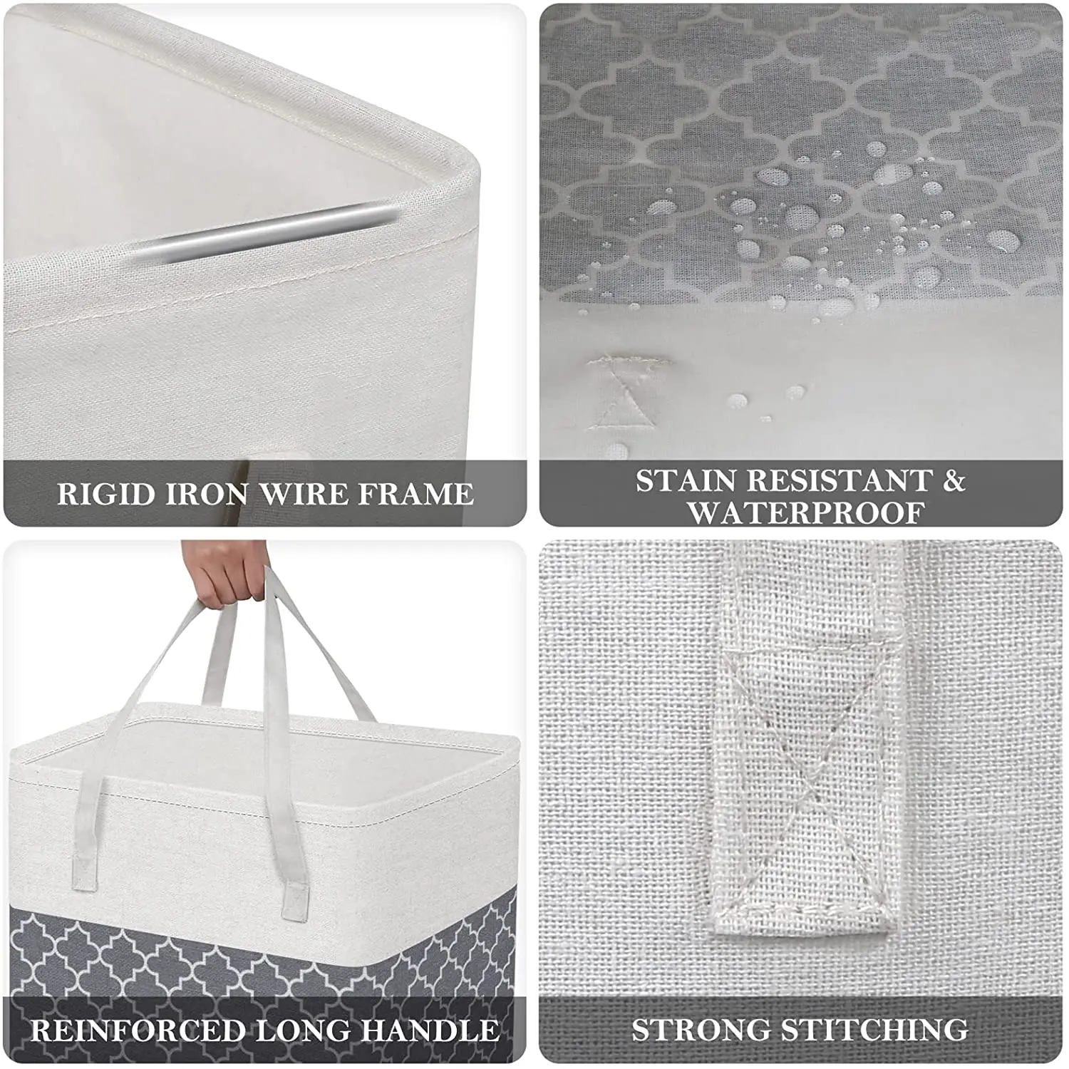 75 л корзины для белья корзина для белья с длинными ручками Складная Водонепроницаемая корзина для одежды Прочная высокая корзина для белья