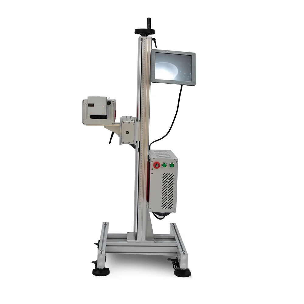 Automatic Production Line CO2 Flying  Laser Marking Machine 20w 30w 60W Laser Printer for Plastic Paper Carton Box