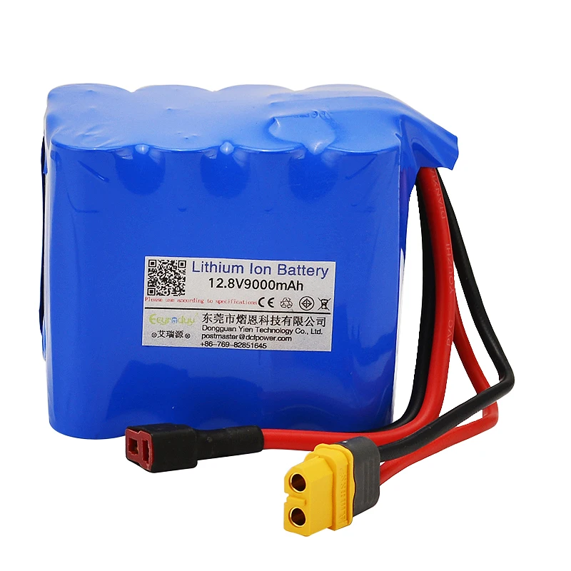 Custom 12.8V 9000mAh LiFePO4 Battery Pack OEM Custom for AGV AMR  Fish Finder Robotic Lawn Mower Emergency Light Toys CE