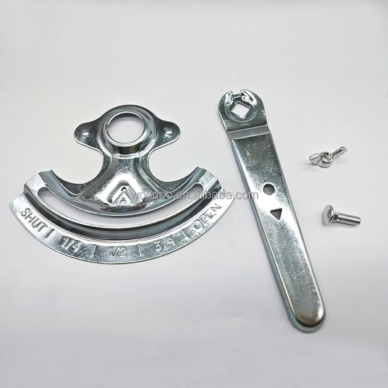 Hvac System Steel Quadrant Dial Damper Regulator Set For Air Ventilation Buy Damper Regulator