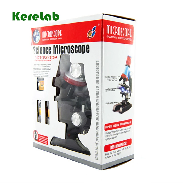 Science Microscope Kit for Children Refined Scientific Instruments Toy Set for Early Education