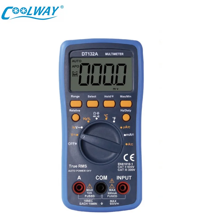 LCD DT132A Digital Multimeter Auto Range Anti-high Voltage Multimeter