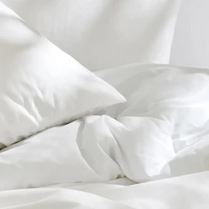 High Quality White Bed Sheet Hotel Durable Smooth Wrinkle Free Eco Friendly Soft Cotton Bed Linen