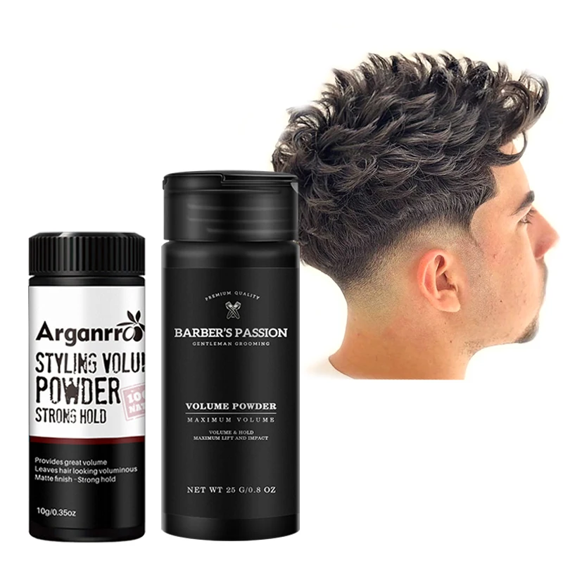 Собственная марка лучший объемный матирующий порошок для волос мужчин продукт укладки естественный внешний вид сильная