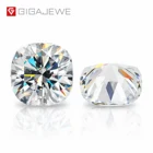 GIGAJEWE White D Color Moissanite Stone Loose Gemstone White Certificate Cushion Cut Synthetic Diamond